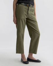 EARL COTTON PANT IN OLIVE FATIGUE