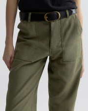 EARL COTTON PANT IN OLIVE FATIGUE