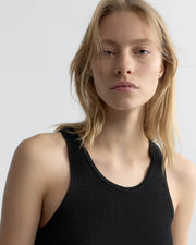 LOTTIE SILK KNIT TANK IN BLACK