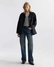 DEVIN COTTON COAT IN MIDNIGHT