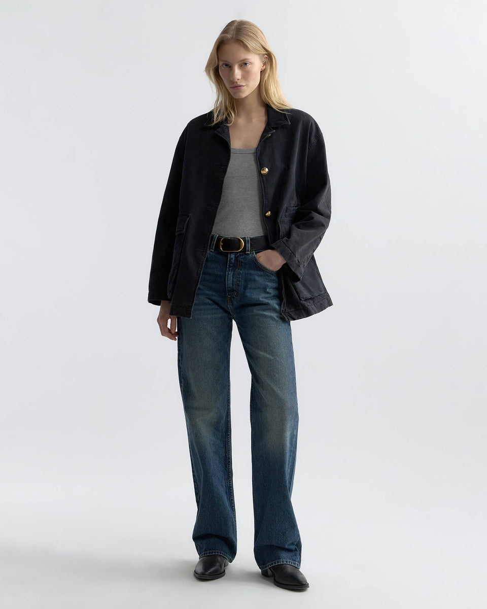 DEVIN COTTON COAT IN MIDNIGHT