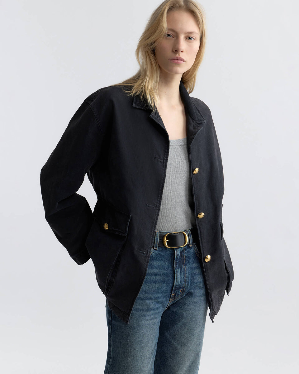 DEVIN COTTON COAT IN MIDNIGHT