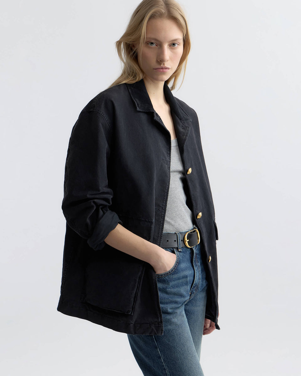DEVIN COTTON COAT IN MIDNIGHT