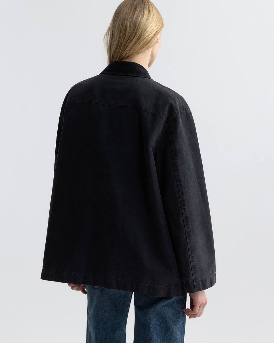 DEVIN COTTON COAT IN MIDNIGHT