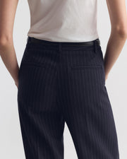 RIVERS WOOL PANT IN DARK NAVY PINSTRIPE