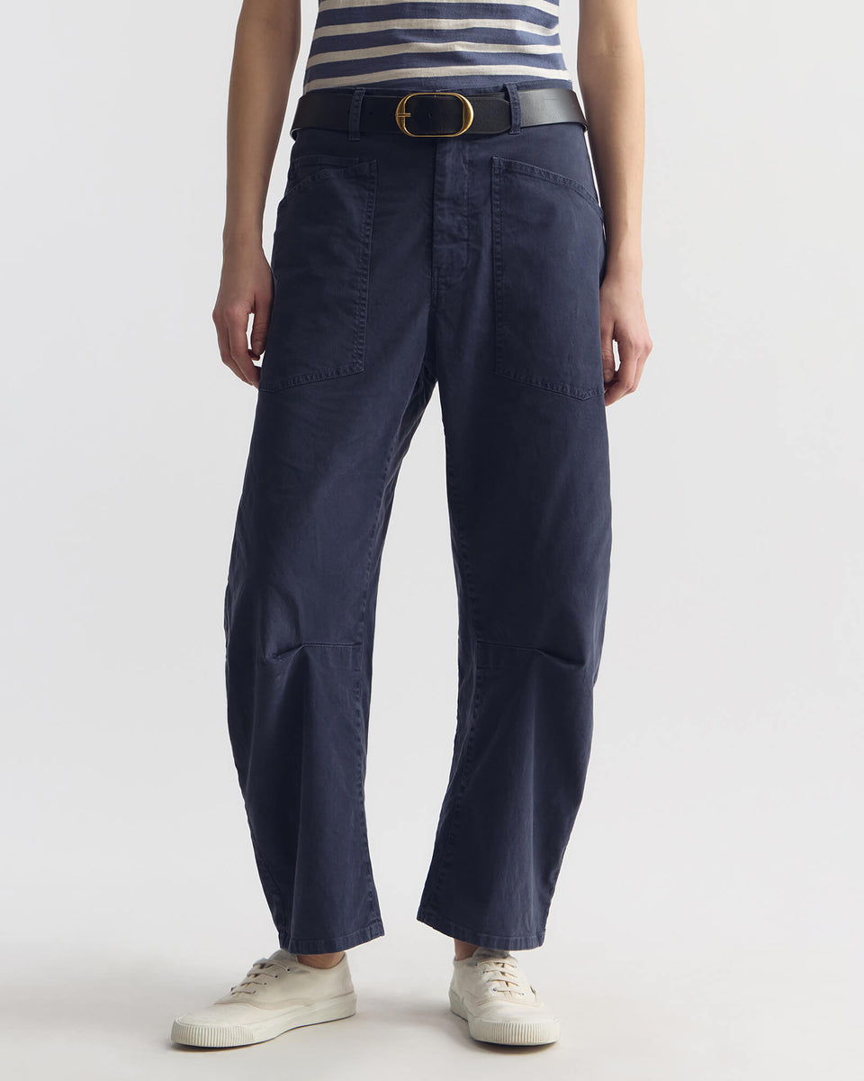 SHON COTTON PANT IN VINTAGE WASHED - ADMIRAL BLUE