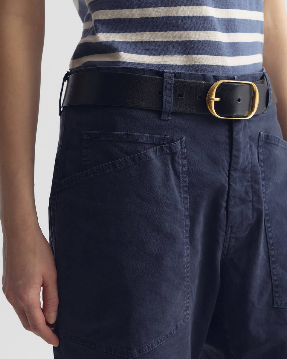 SHON COTTON PANT IN VINTAGE WASHED - ADMIRAL BLUE