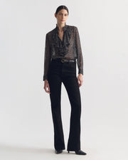 LILY SILK BLOUSE IN WILD DOT