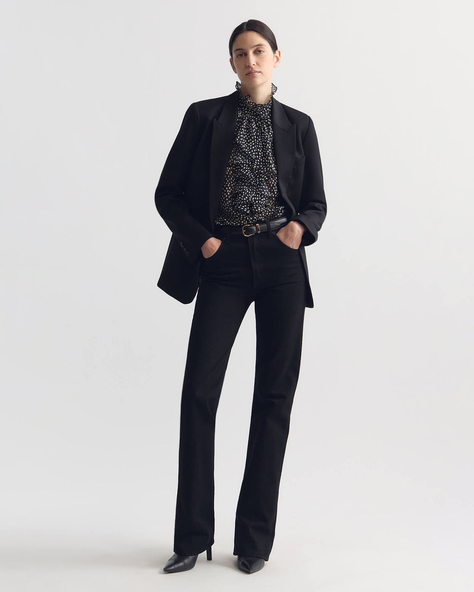 LILY SILK BLOUSE IN WILD DOT