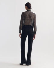 LILY SILK BLOUSE IN WILD DOT