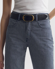 CELIA STRIPED JEAN IN RAILROAD STRIPE RINSE