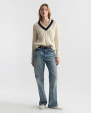 FABIANA WOOL SWEATER IN IVORY