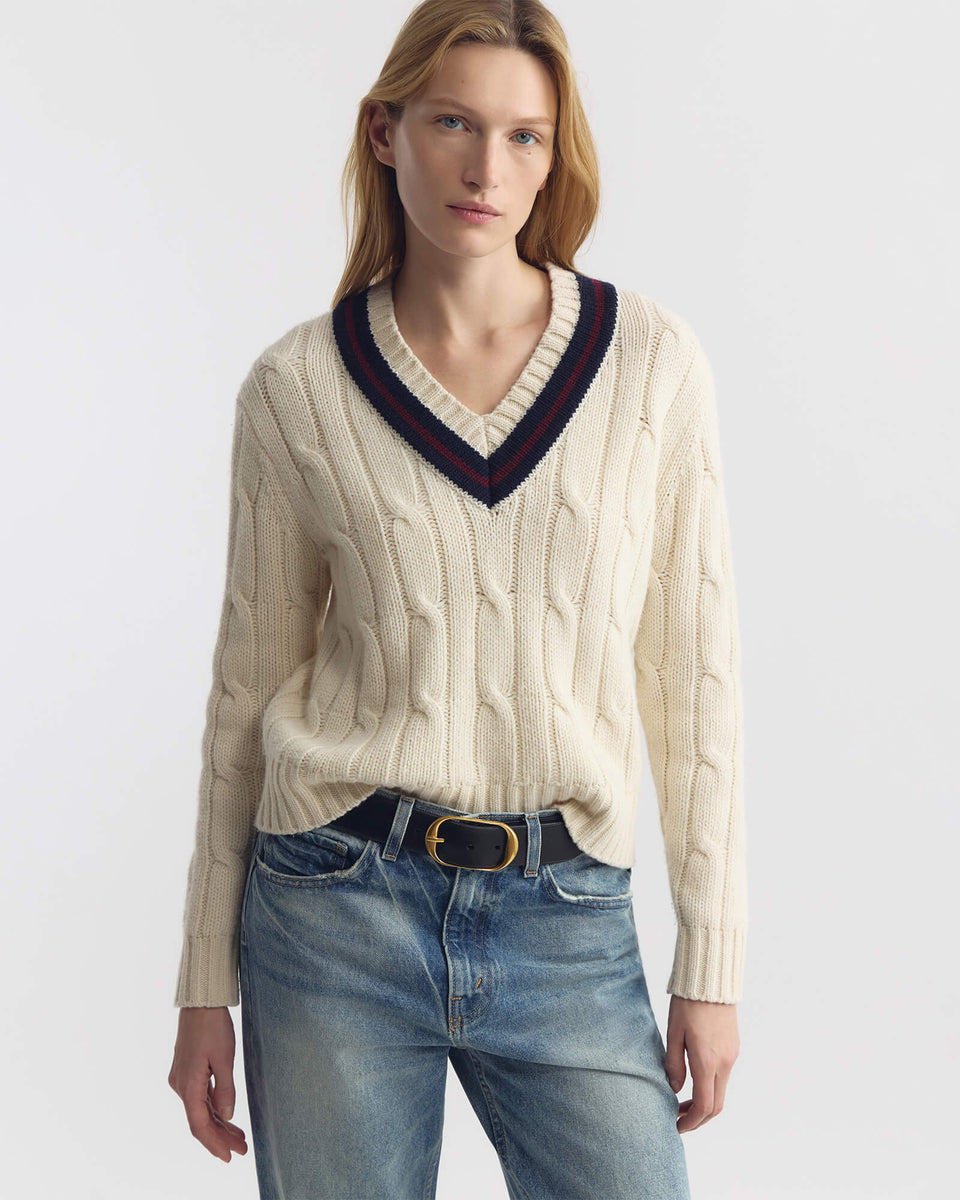 FABIANA WOOL SWEATER IN IVORY