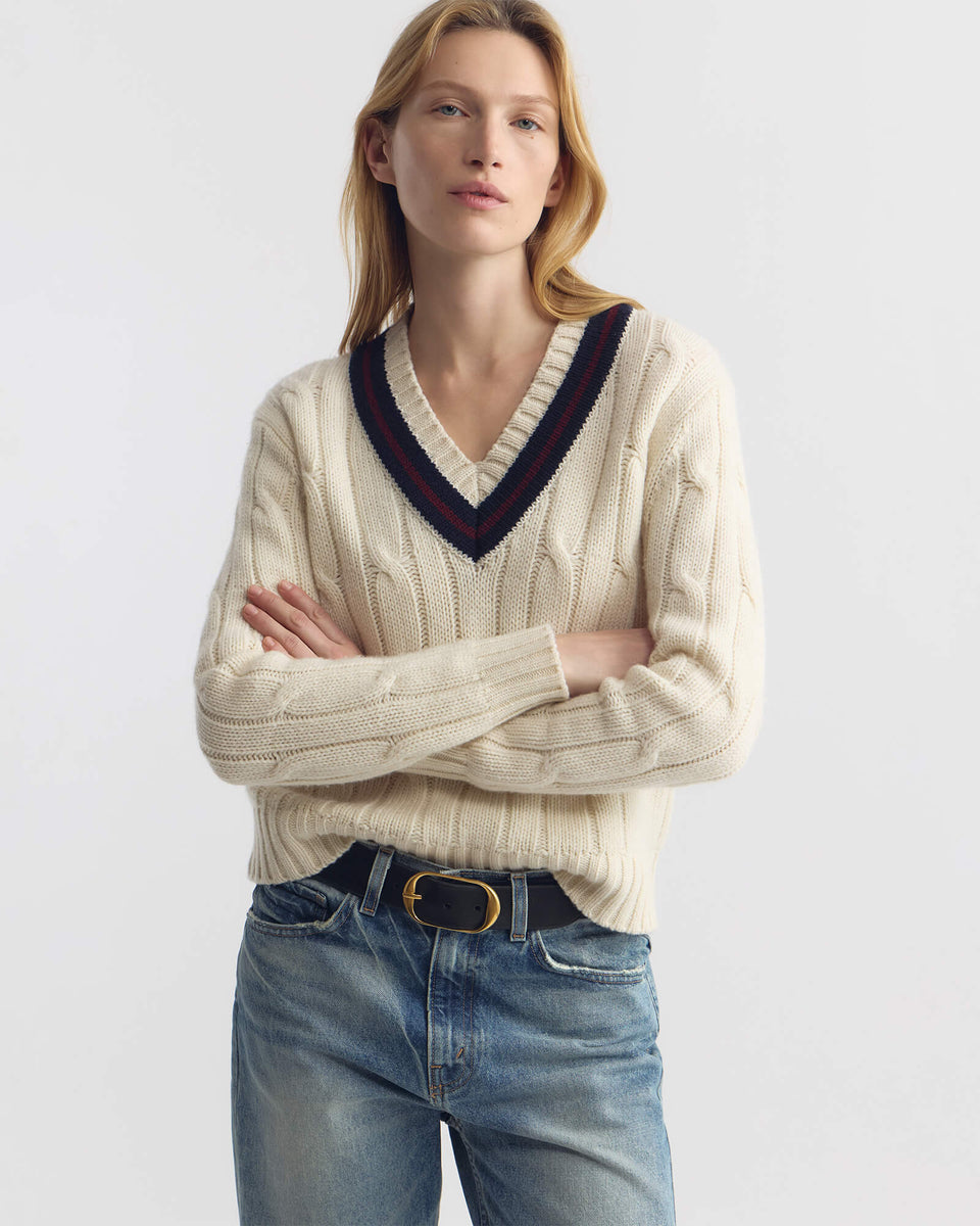 FABIANA WOOL SWEATER IN IVORY