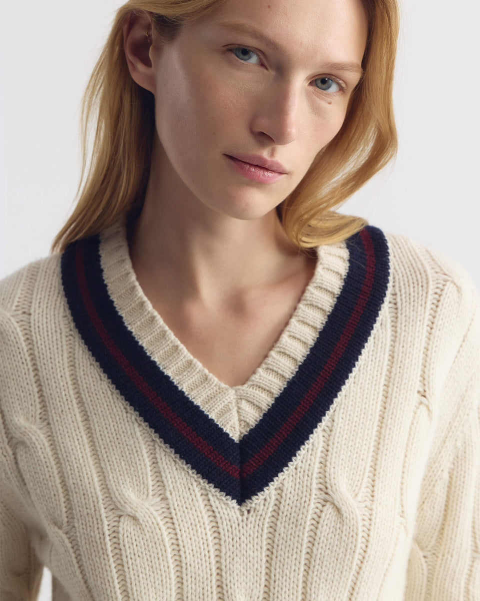 FABIANA WOOL SWEATER IN IVORY