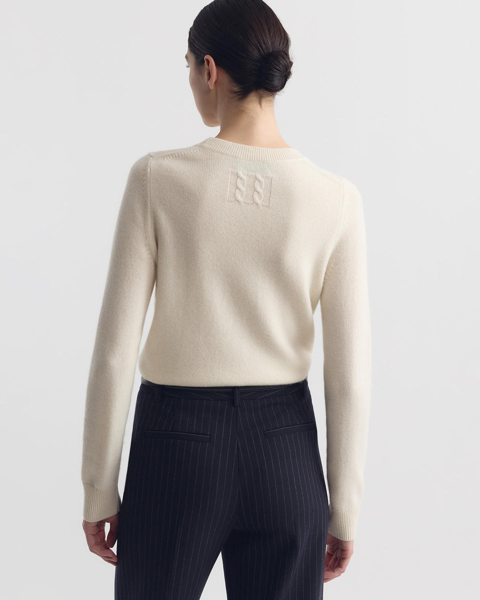 SILVIE CASHMERE SWEATER IN IVORY