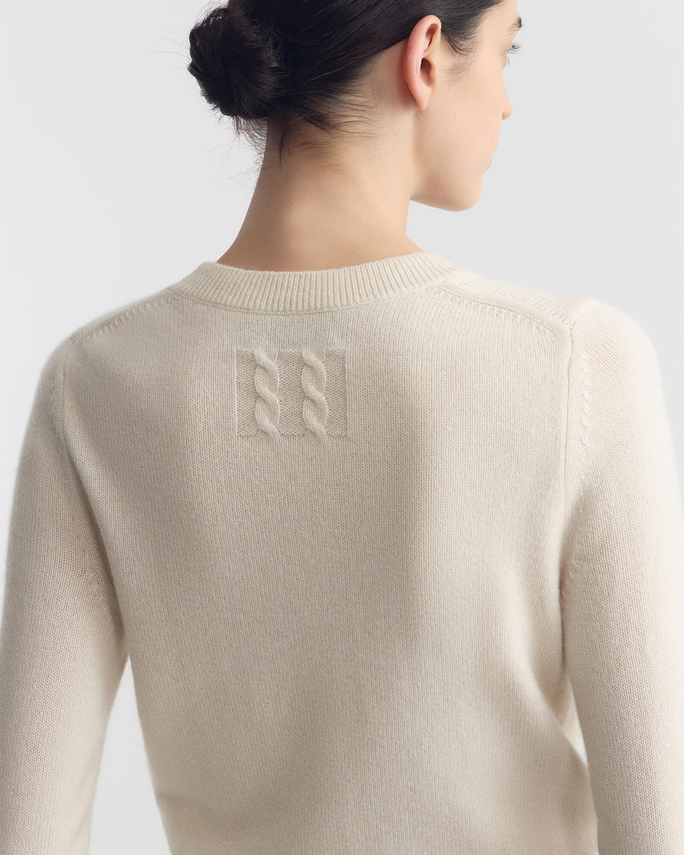 SILVIE CASHMERE SWEATER IN IVORY