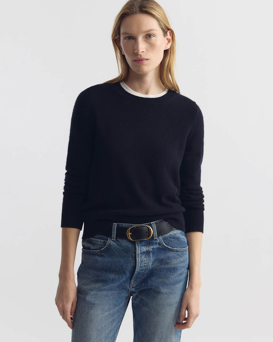 SILVIE CASHMERE SWEATER IN DARK NAVY