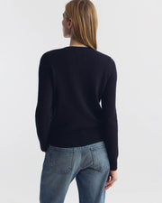 SILVIE CASHMERE SWEATER IN DARK NAVY