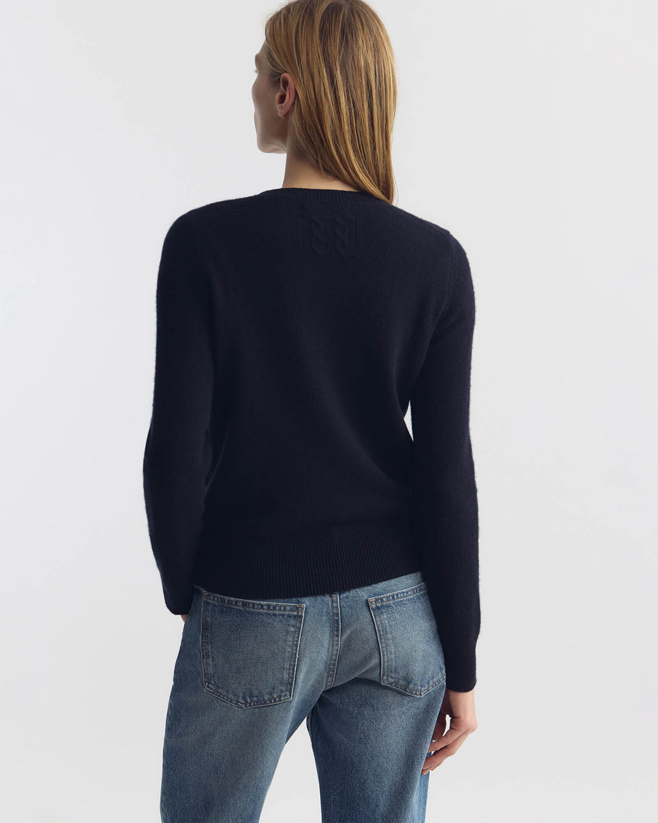 SILVIE CASHMERE SWEATER IN DARK NAVY