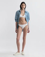 TRIANGLE BIKINI TOP IN WHITE