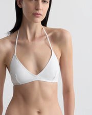 TRIANGLE BIKINI TOP IN WHITE