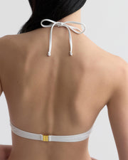 TRIANGLE BIKINI TOP IN WHITE