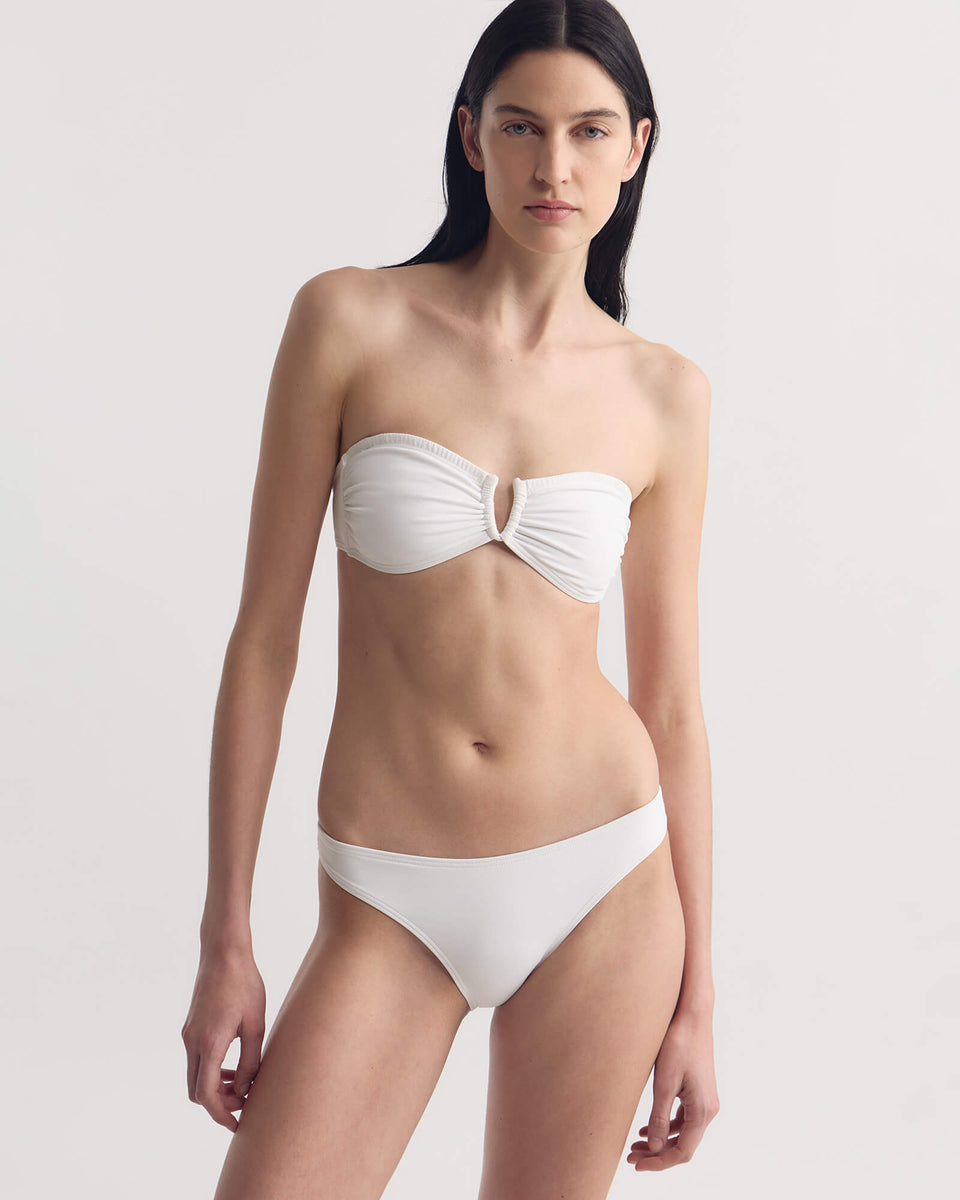 BANDEAU BIKINI TOP IN WHITE