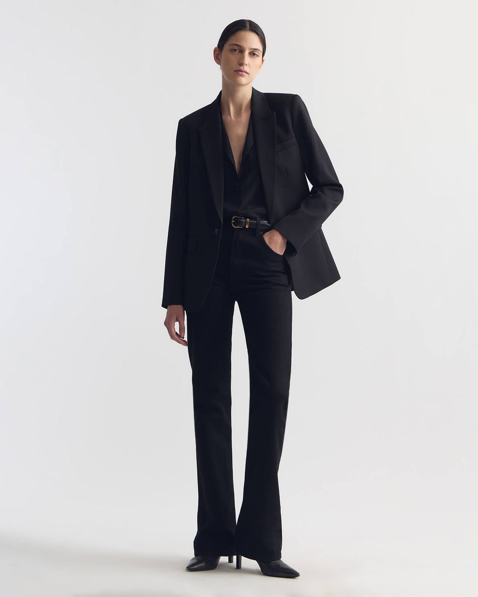 JOXE SILK BLOUSE IN BLACK