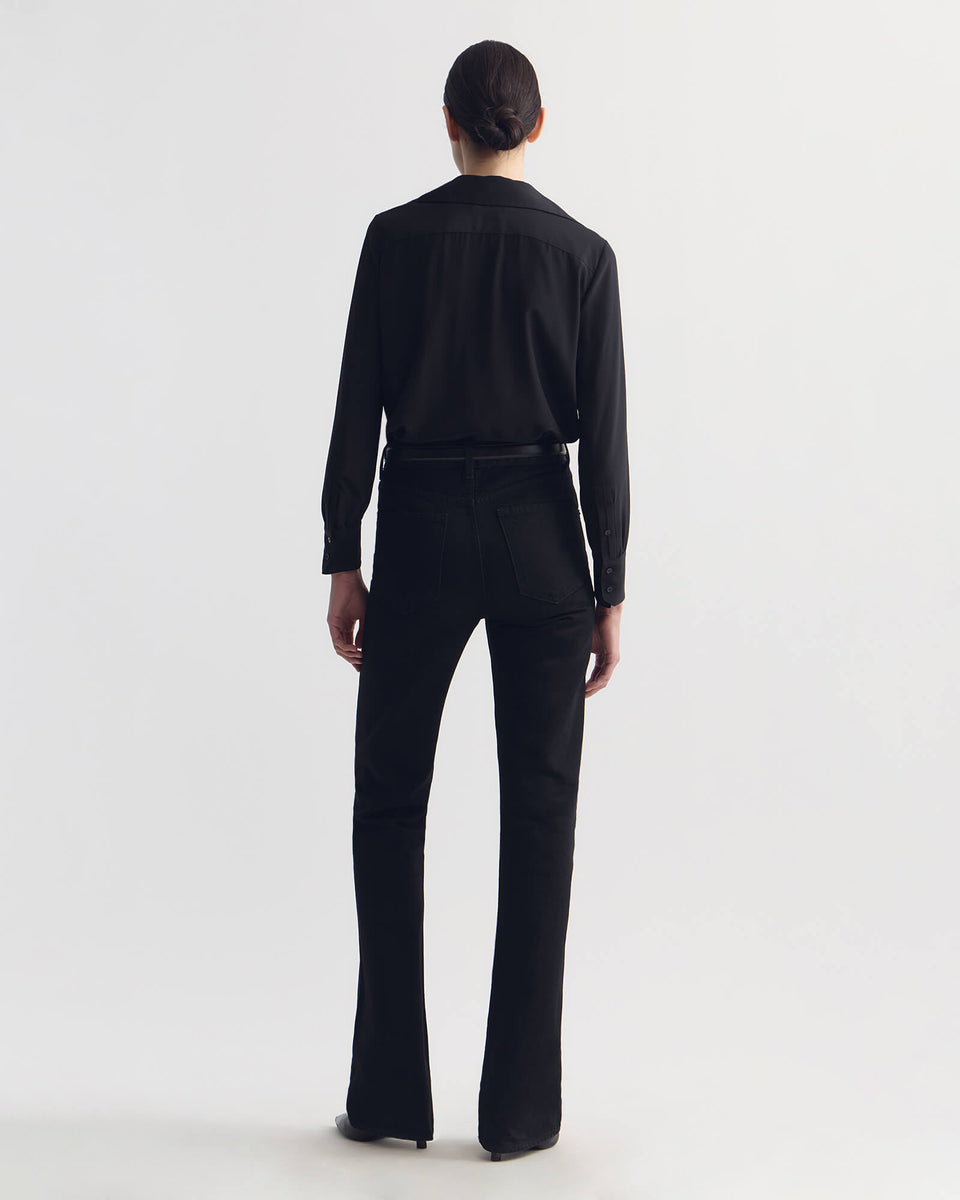 JOXE SILK BLOUSE IN BLACK