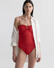 ONE PIECE BATHING SUIT IN RED