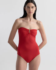 ONE PIECE BATHING SUIT IN RED
