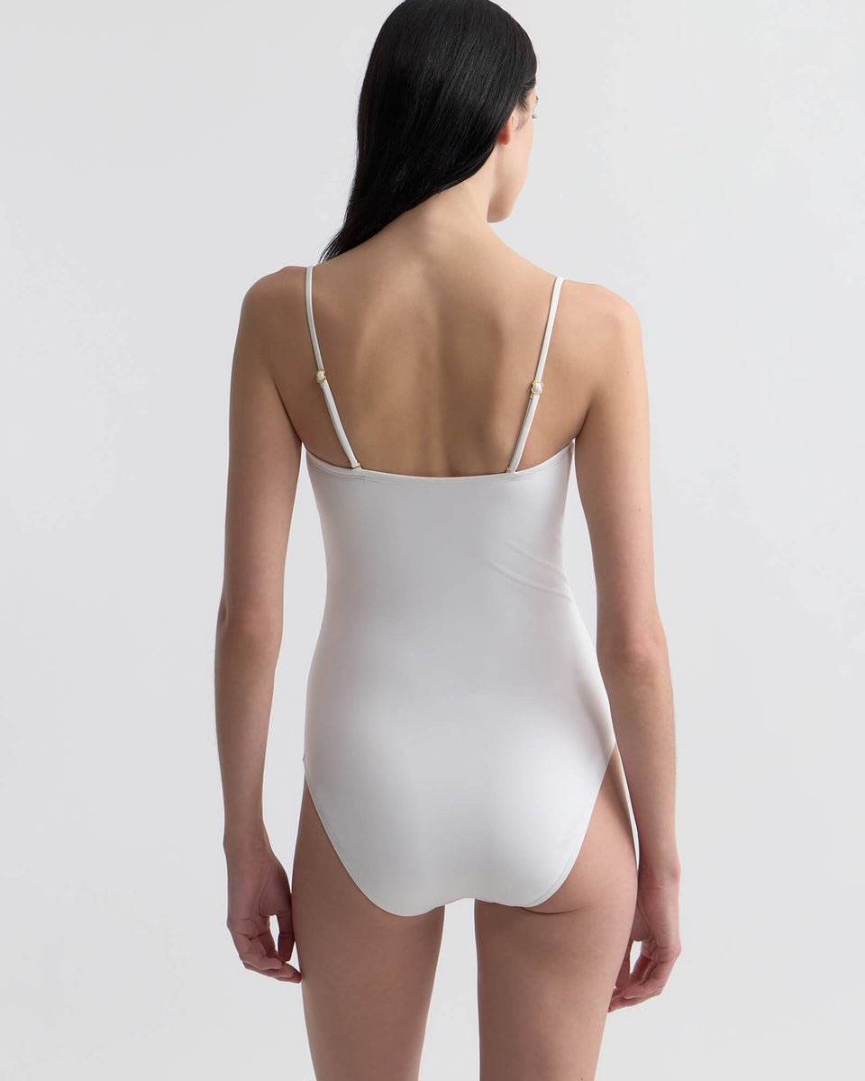ONE PIECE BATHING SUIT IN WHITE