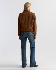 EVEL BIKER SUEDE JACKET IN MARTORA