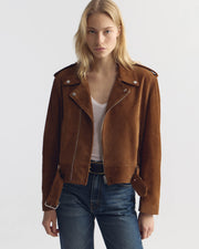 EVEL BIKER SUEDE JACKET IN MARTORA