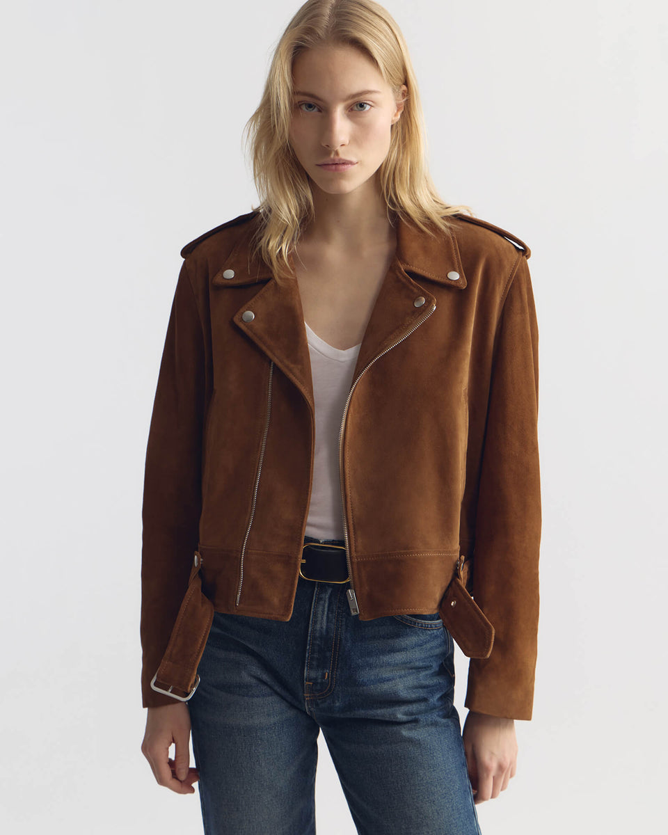 EVEL BIKER SUEDE JACKET IN MARTORA