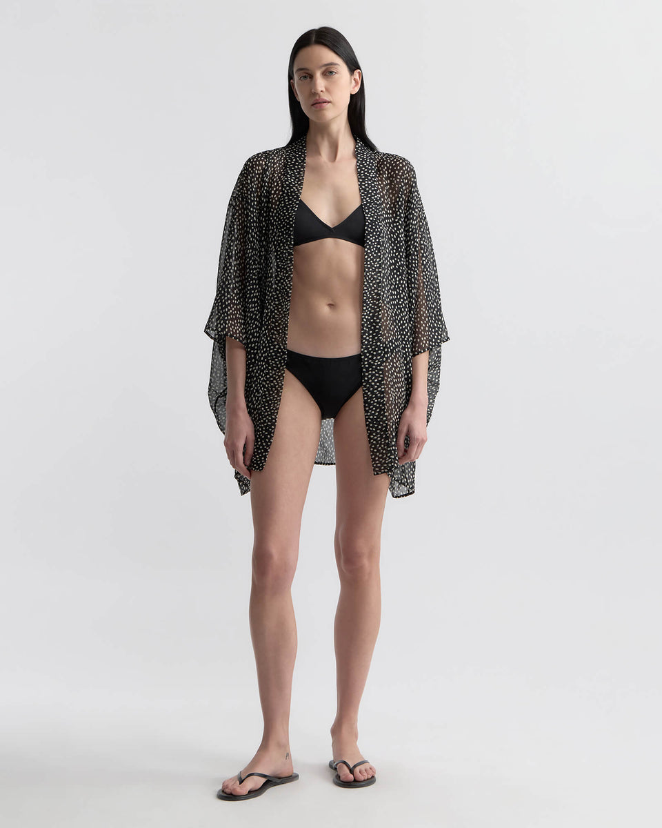 KIMA SILK KIMONO IN WILD DOT