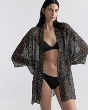 KIMA SILK KIMONO IN WILD DOT