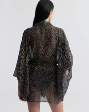 KIMA SILK KIMONO IN WILD DOT