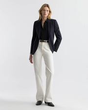 ANABEL WOOL BLAZER IN DARK NAVY PINSTRIPE