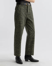 EARL COTTON PANT IN CAMO ZEBRA