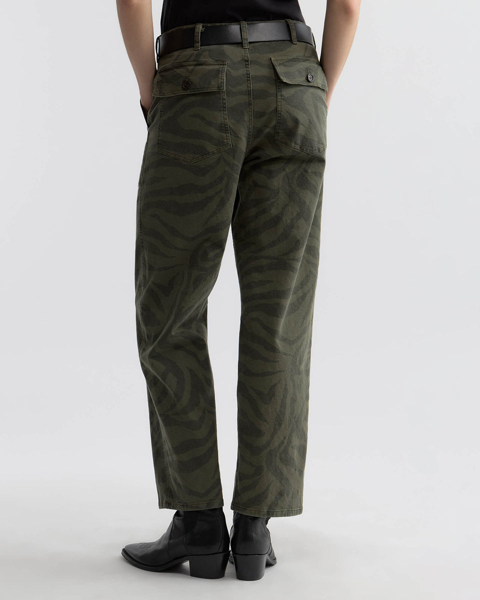 EARL COTTON PANT IN CAMO ZEBRA