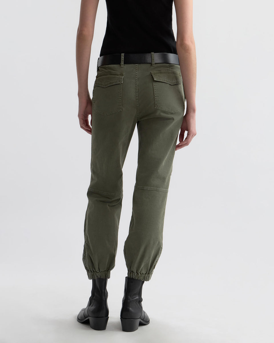 UTILITY COTTON PANT IN VINTAGE WASHED - THYME