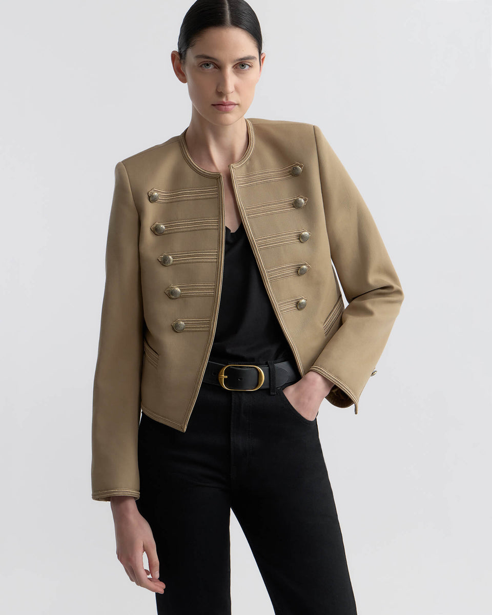 BLONDIE WOOL JACKET IN BRITISH KHAKI