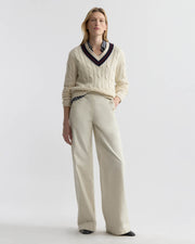 REED COTTON PANT IN STONE