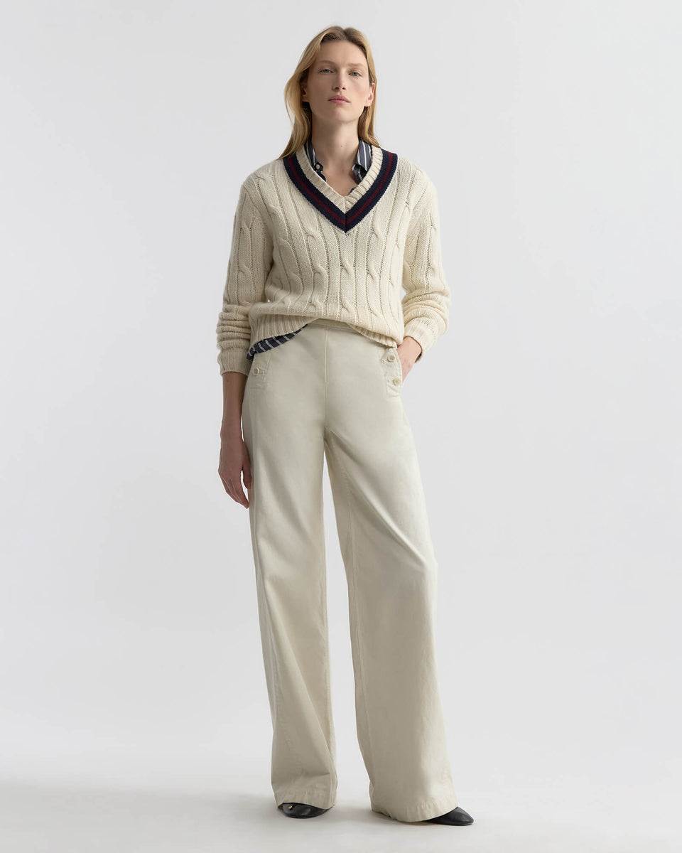 REED COTTON PANT IN STONE