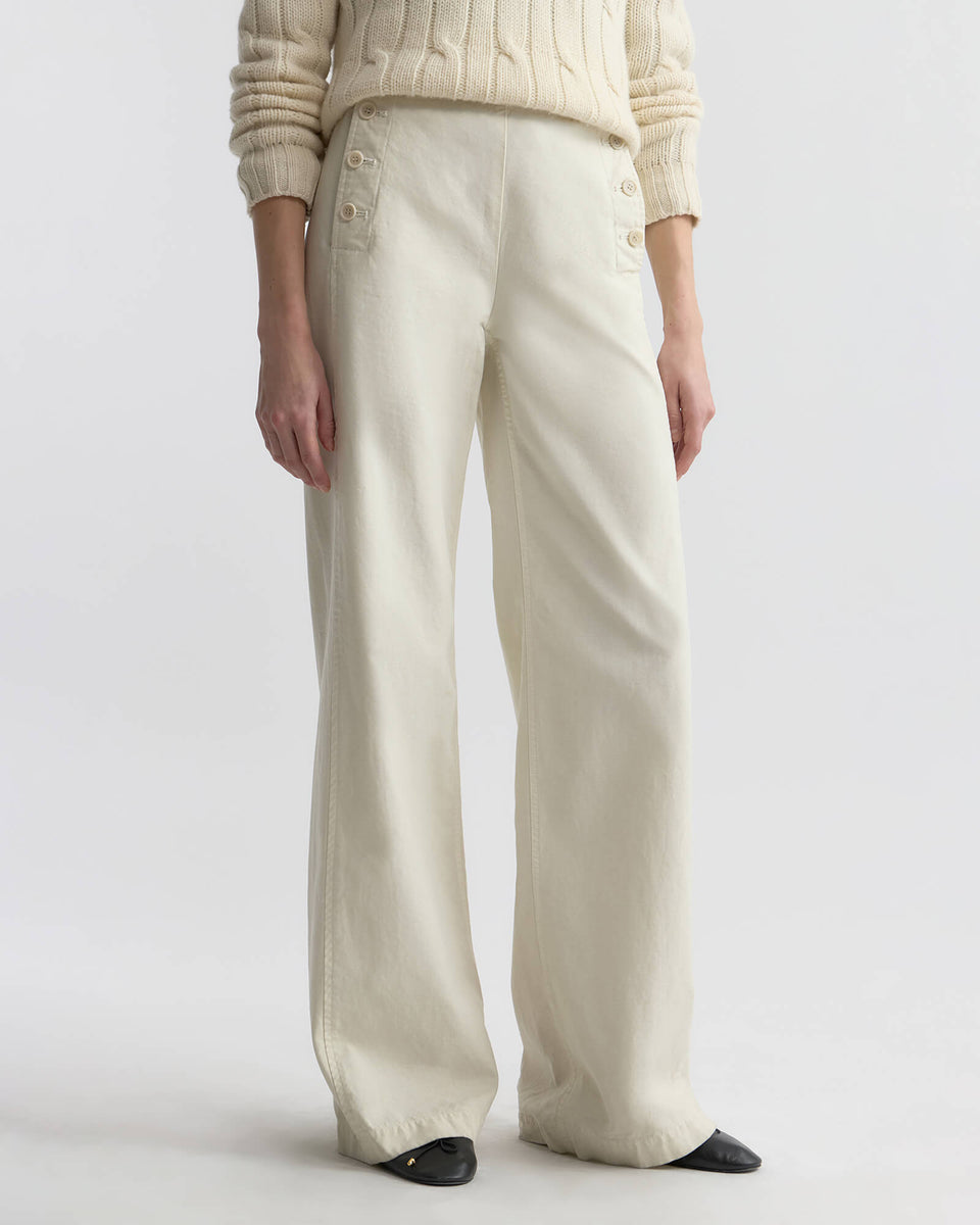 REED COTTON PANT IN STONE