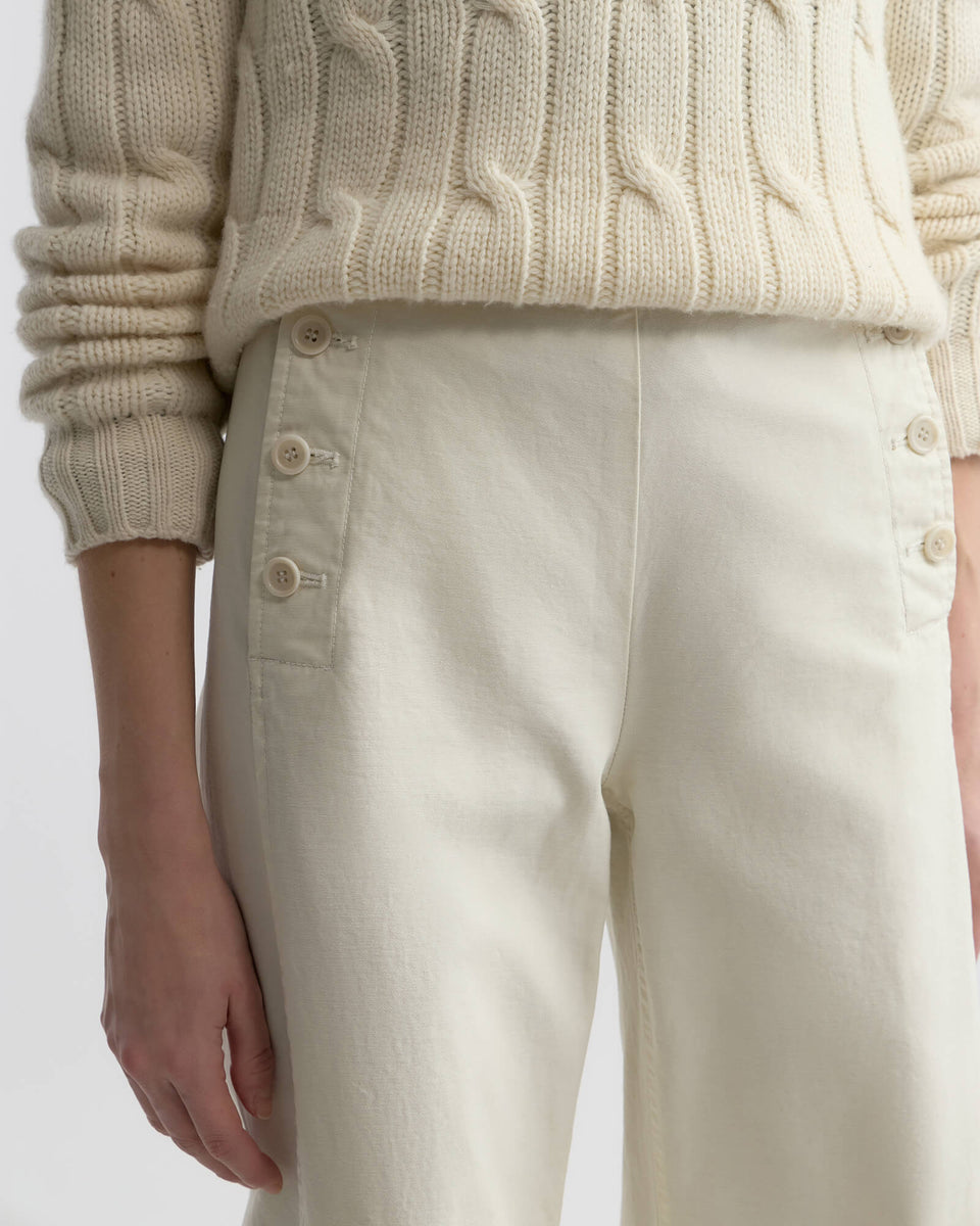 REED COTTON PANT IN STONE