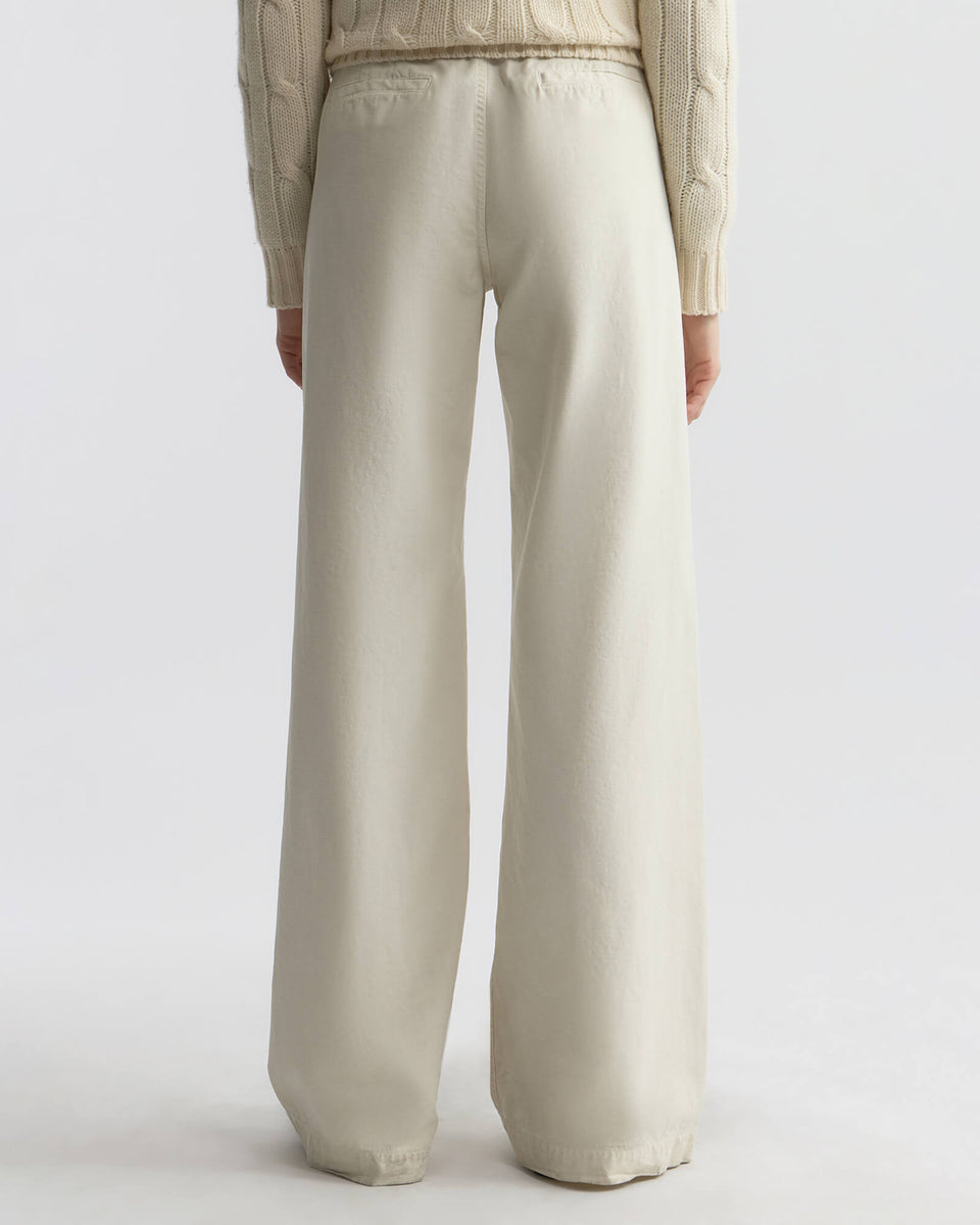 REED COTTON PANT IN STONE