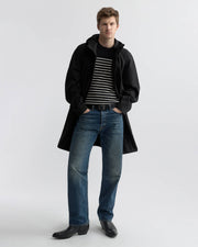 JEREMY CASHMERE SWEATER IN BLACK/IVORY